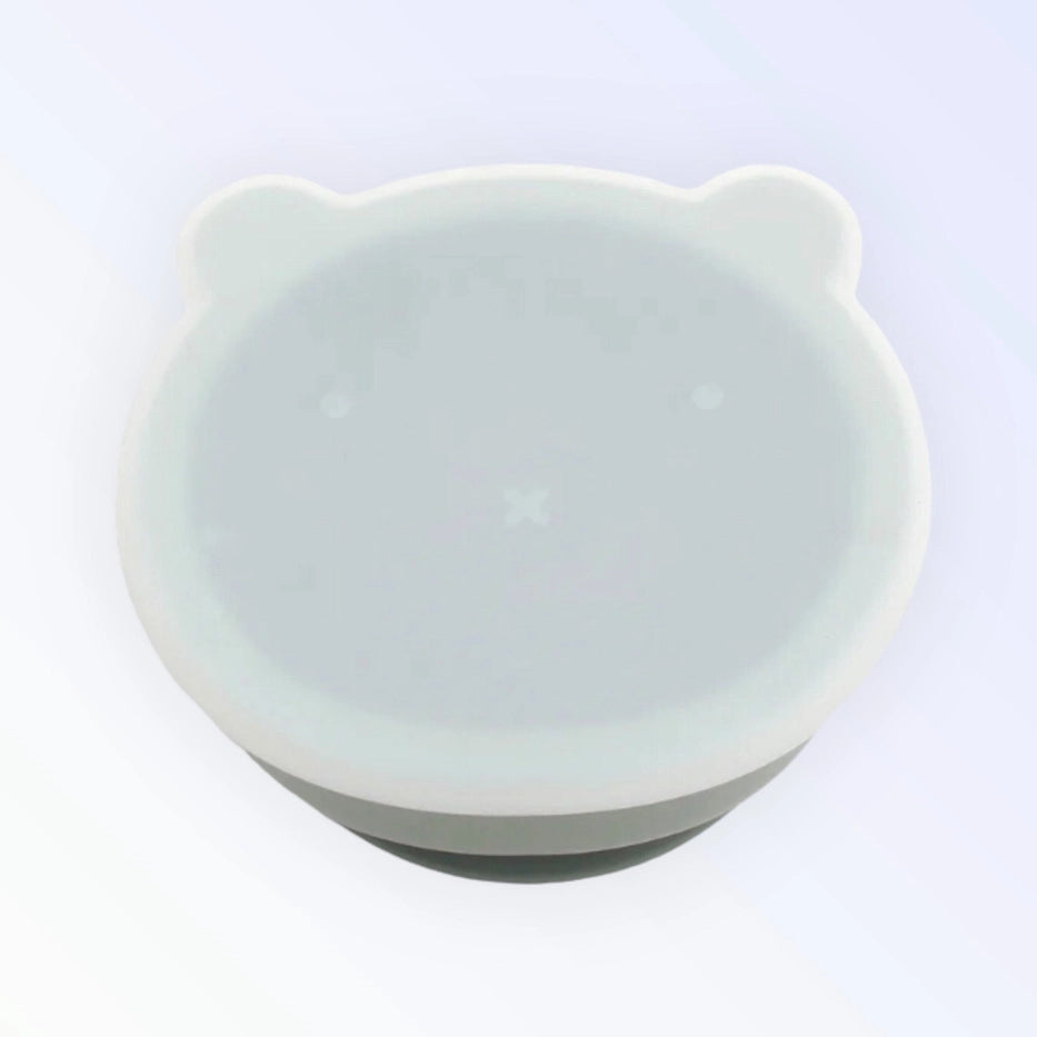 Silicone Suction Bear Bowl with Lid